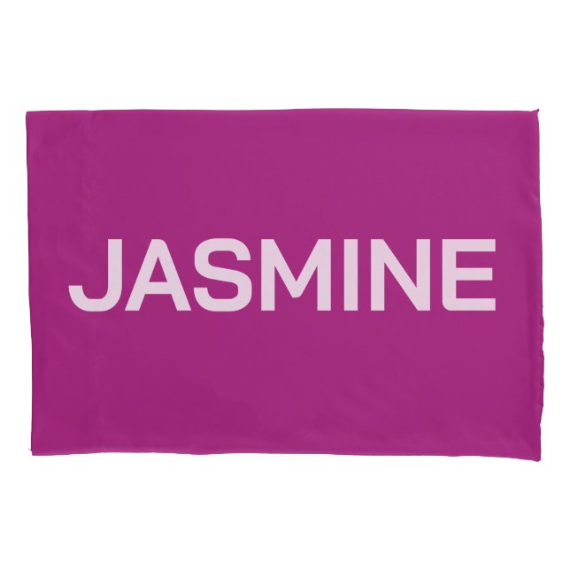 SIMPLE STYLISH MODERN CUSTOMIZED NAME MONOGRAM PILLOW CASE (Front)