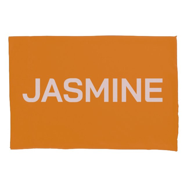 SIMPLE STYLISH MODERN CUSTOMIZED NAME MONOGRAM PILLOW CASE (Front)