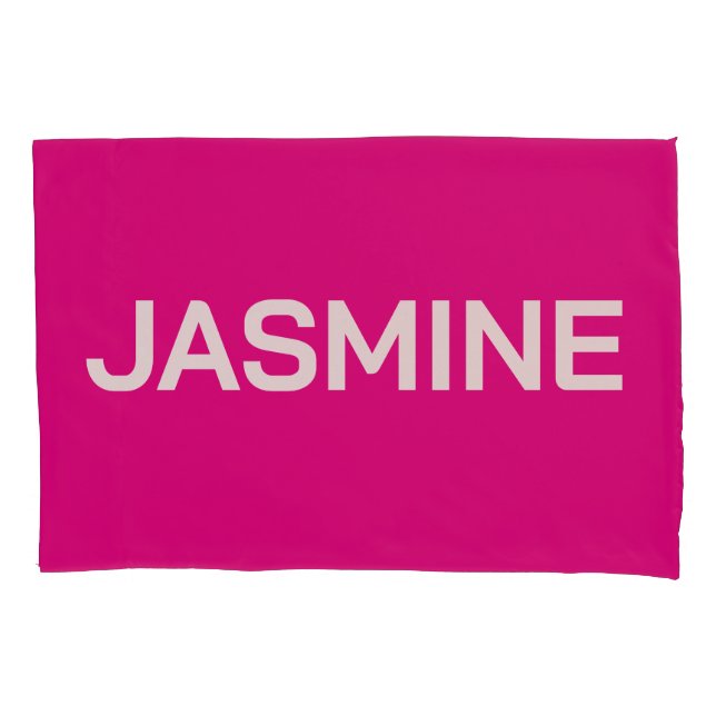 SIMPLE STYLISH MODERN CUSTOMIZED NAME MONOGRAM PILLOW CASE (Front)