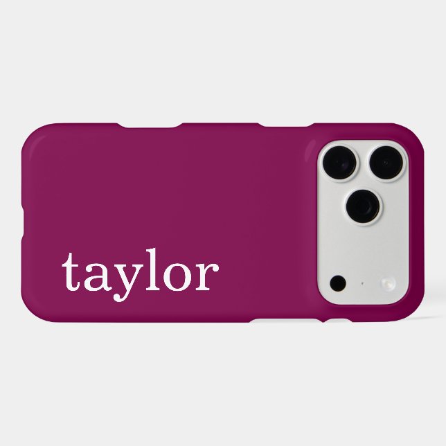 SIMPLE STYLISH MODERN CUSTOMIZED NAME WINE IPHONE CASE (Back Horizontal)
