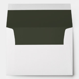 SIMPLE STYLISH MODERN DARK GREEN RETURN ADDRESS ENVELOPE