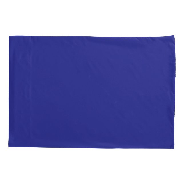 SIMPLE STYLISH MODERN MINIMAL CLASSIC DARK BLUE PILLOW CASE (Back)