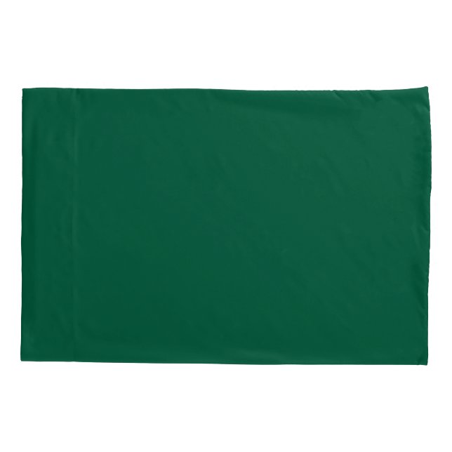SIMPLE STYLISH MODERN MINIMAL CLASSIC DARK GREEN PILLOW CASE (Back)