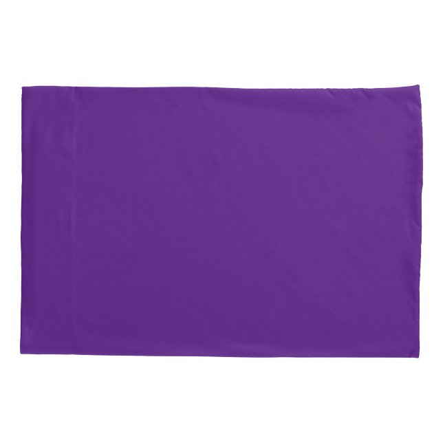 SIMPLE STYLISH MODERN MINIMAL CLASSIC ROYAL PURPLE PILLOW CASE (Back)