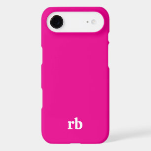 SIMPLE STYLISH MODERN NAME INITIALS HOT PINK iPhone 17 AIR CASE