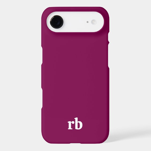 SIMPLE STYLISH MODERN NAME INITIALS WINE iPhone CASE (Back)
