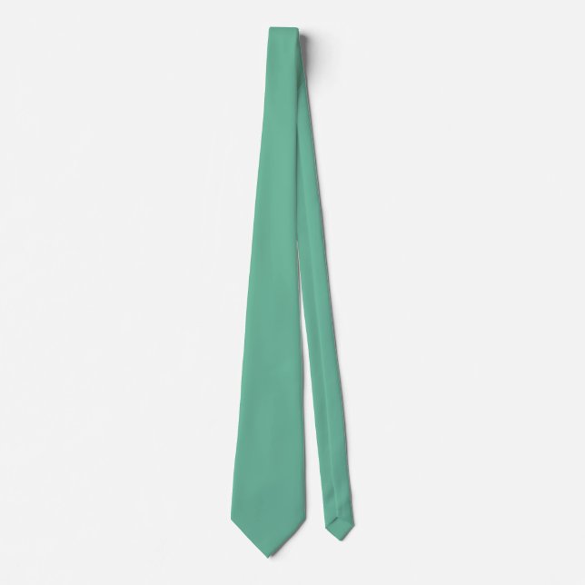 SIMPLE STYLISH MODERN OFFICE TEAL GREEN  NECK TIE (Front)