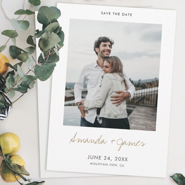 Simple Stylish Modern Photo Wedding Save the Date (Creator Uploaded)
