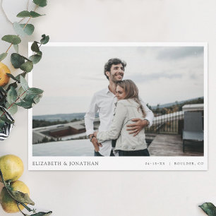 Simple Stylish Modern Photo Wedding Save the Date Invitation