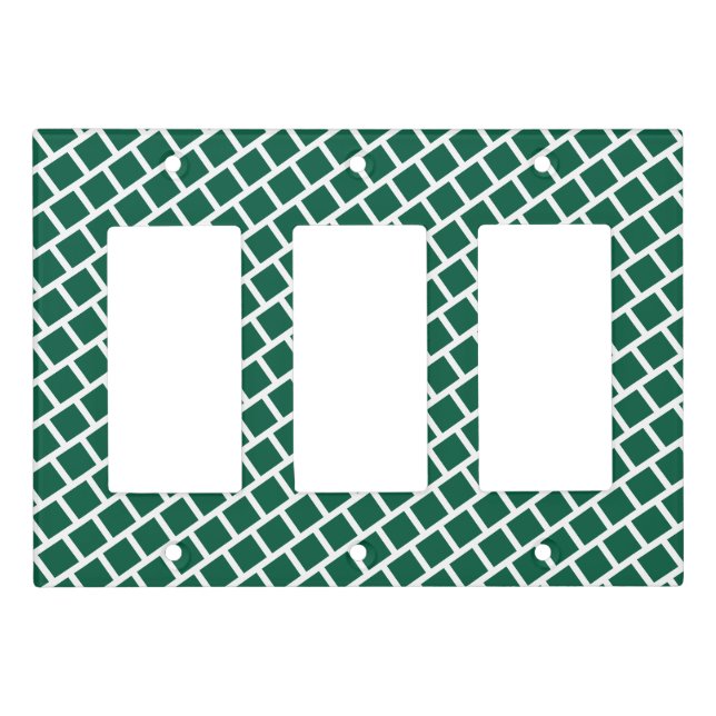 SIMPLE STYLISH MODERN SQUARE SHAPE DARK GREEN LIGHT SWITCH COVER (Front)