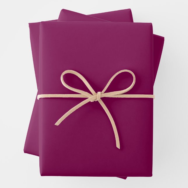 SIMPLE STYLISH MODERN WINE COLOUR WEDDING  WRAPPING PAPER SHEETS (In situ)