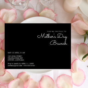 Simple Stylish mother's day brunch Invitation