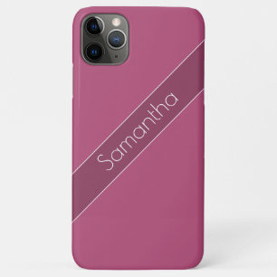 Simple Stylish Name Only Two-Tone Mulberry Purple iPhone 11 Pro Max Case