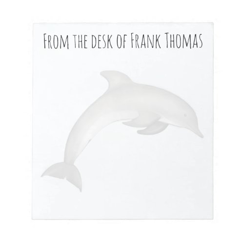 Simple Stylish Nature Dolphin Ocean Sea Life Notepad