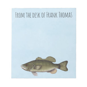 Simple Stylish Nature Fishing Angler Fisherman Notepad