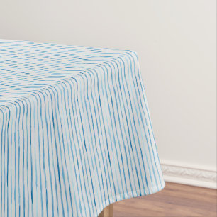 Simple Stylish Pale Blue Cottage Striped Gift Tablecloth