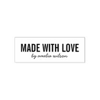 Simple Stylish Personalize Bold Made with Love Self-inking Stamp