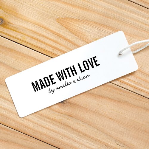 Simple Stylish Personalize Bold Made with Love Self_inking Stamp