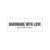Simple Stylish Personalize Handmade with Love Self-inking Stamp