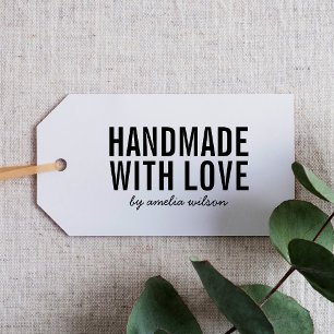 Simple Stylish Personalize Handmade with Love Self-inking Stamp