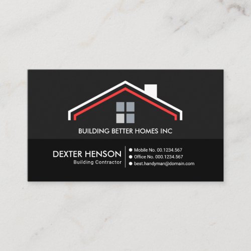 Simple Stylish Professional Grey Rooftop Layers Business Card