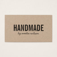 Simple Stylish Rustic Handmade Kraft Business Card