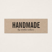 Simple Stylish Rustic Handmade Kraft Mini Business Card