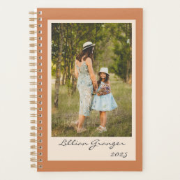Simple Stylish Terracotta Personalized Photo Planner