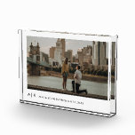 Simple Stylish Wedding Memory Keepsake Photo Block<br><div class="desc">Customize with your own wedding photos and wedding date. © Gorjo Designs. Made for you via the Zazzle platform. // Looking for matching items? Other stationery from the set available in the ‘collections’ section of my store. // Note: photo used is a placeholder image only. You will need to replace...</div>