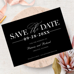 Simple Stylish Wedding Save The  Date Non Photo Invitation