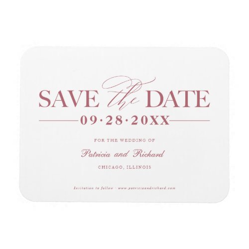 Simple Stylish Wedding Save The  Date Non Photo Magnet