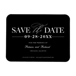 Simple Stylish Wedding Save The Date Non Photo Magnet