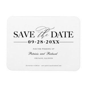 Simple Stylish Wedding Save The Date Non Photo Magnet