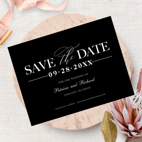 Simple Stylish Wedding Save The  Date Non Photo Postcard