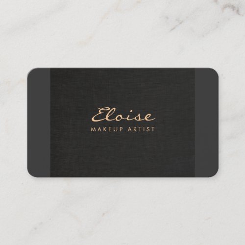 Simple Stylist &amp; Makeup Artist Minimalistic Black Business Card