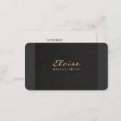 Simple Stylist & Makeup Artist Minimalistic Black Business Card (Front/Back)