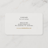 Simple Stylist & Makeup Artist Minimalistic Black Business Card (Back)
