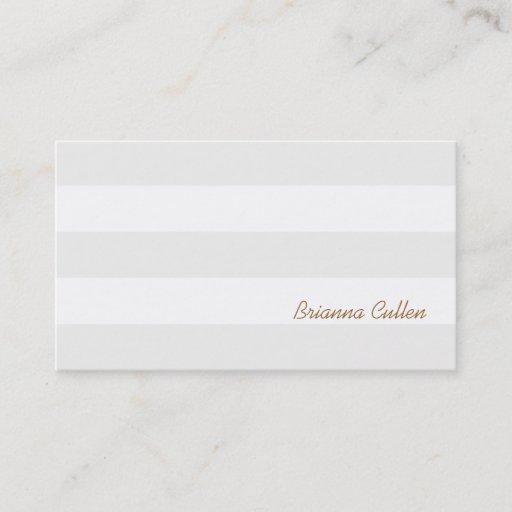 Customizable Simple Subtle Stripes Elegant White Business Card