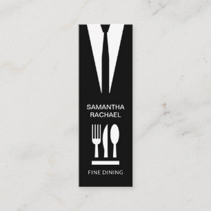 Simple Suit Tie Cutlery Set Fine Dining Mini Business Card