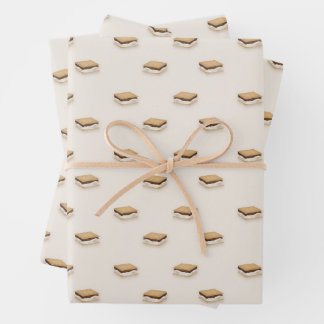 Simple Summer Classic Campfire Smores Wrapping Paper Sheets