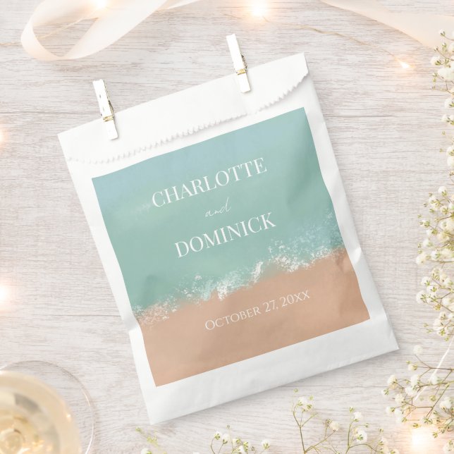 Simple Summer Seaside Beach Wedding Favors Favor Bag (Clipped)