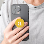 Simple Summer Yellow Bold Retro Monogram Initial PopSocket<br><div class="desc">Simple Summer Yellow Bold Retro Monogram Initial PopSocket</div>