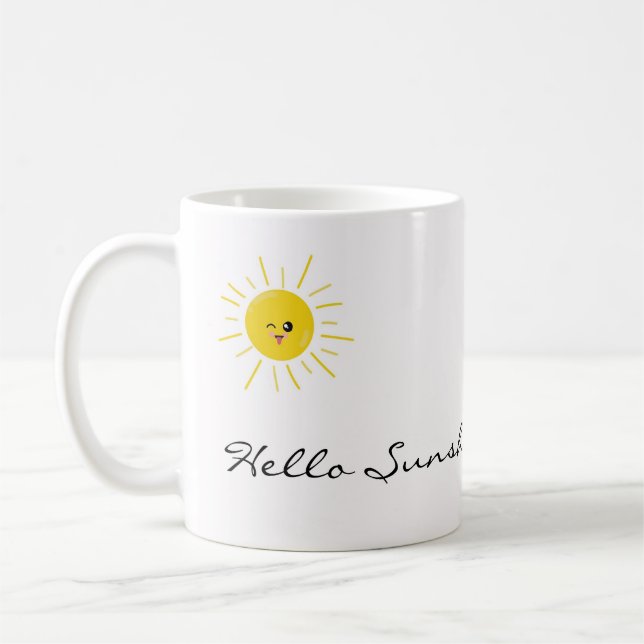 Simple Sun Custom Word  Coffee Mug (Left)