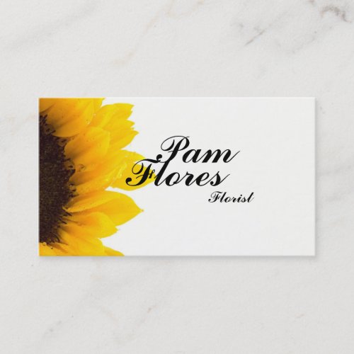 Simple Sunflower Business Cards