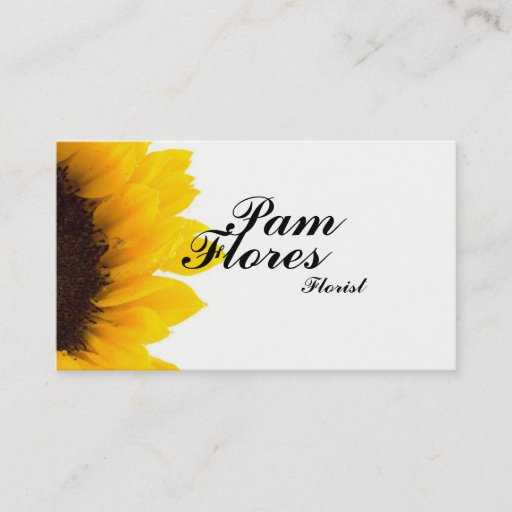 Customizable Simple Sunflower Business Cards