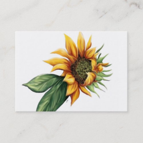 Simple Sunflower Business Cards