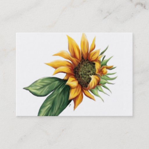 Customizable Simple Sunflower Business Cards