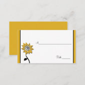 Simple Sunflower Placecard (Front/Back)