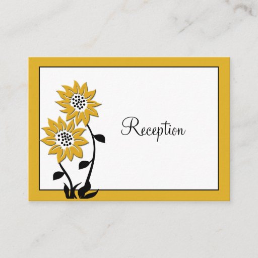 Customizable Simple Sunflowers Enclosure Card Business Cards