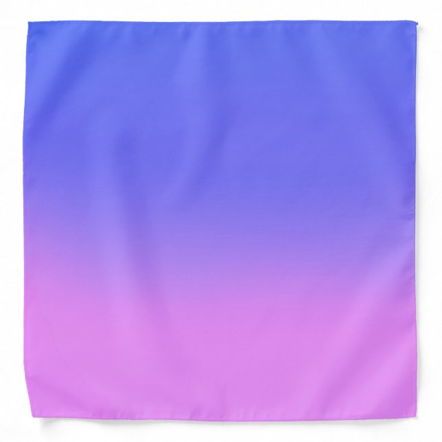 Simple Sunset Ombre Effect Pink Blue  Bandana (Front)